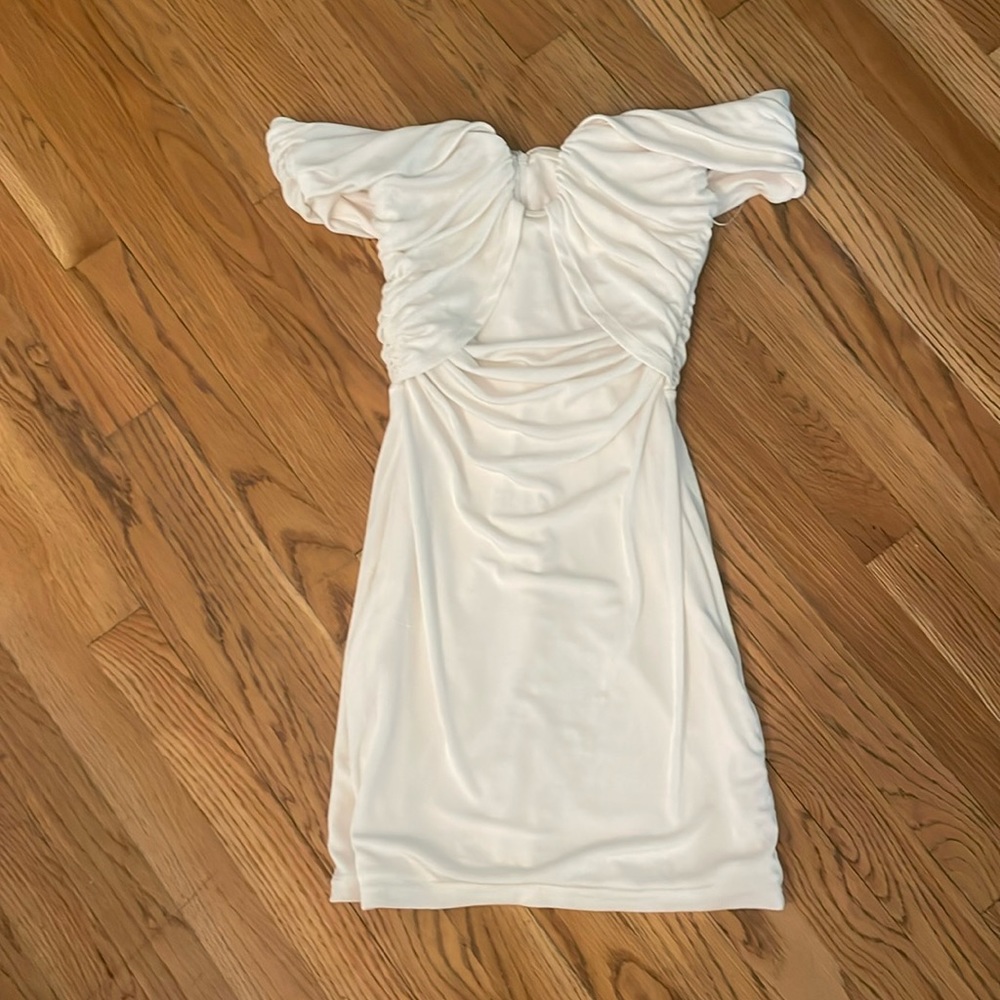 MISHA COLLECTION Cream Mini Dress